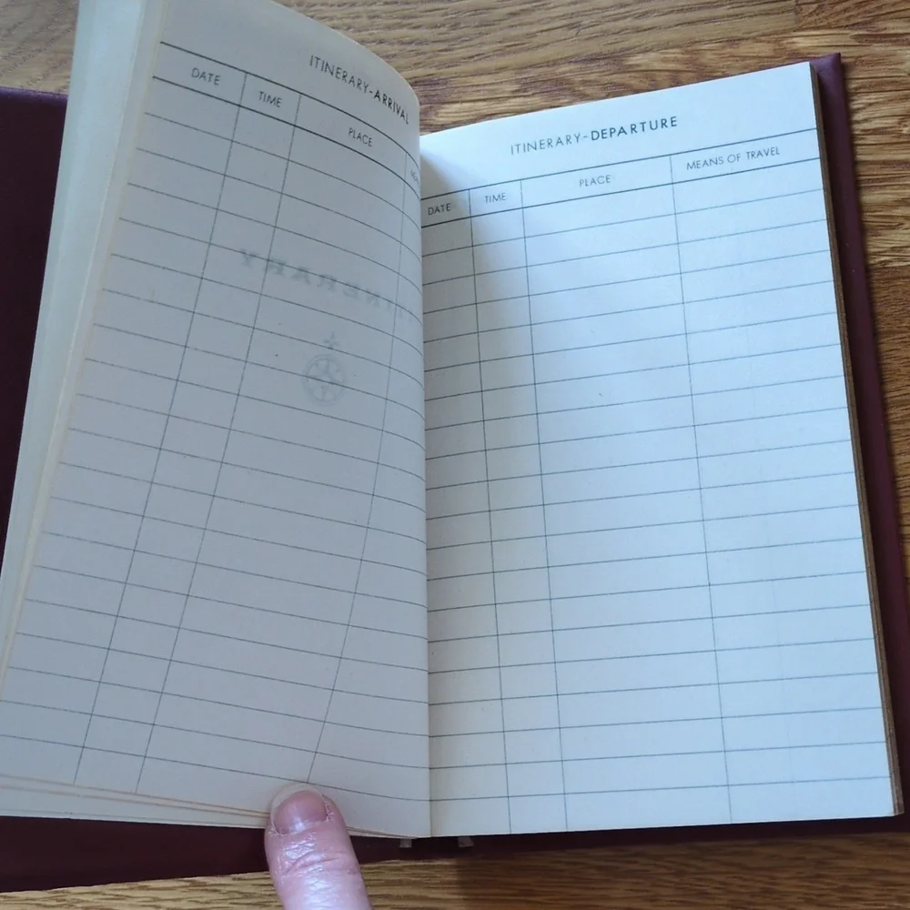 Travel Record vintage book journal American Greetings notes